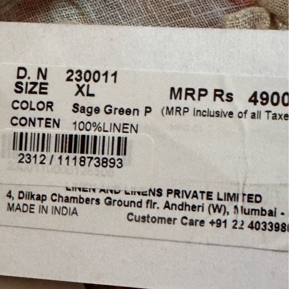 Linen& Linens Assymetrical Hem Floral Tunic - Picture 16 of 16